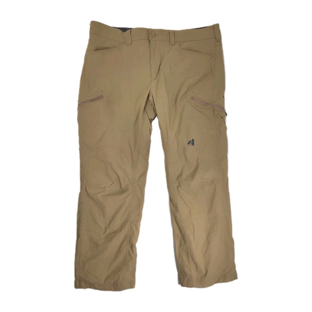 Eddie Bauer First Ascent Pants Mens 38x30 Khaki Guide Pro Cargo Fleece Lined